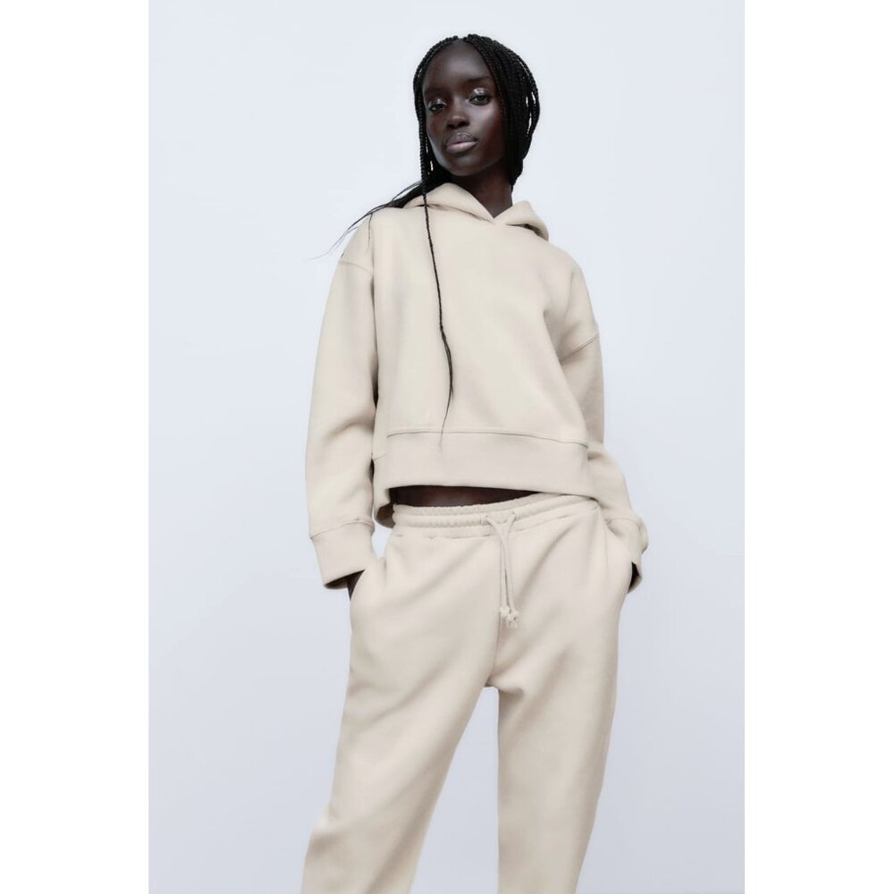 NWT Zara “sand” ecru beige trackpants, S - Picture 5 of 10